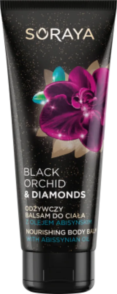 Soraya Black Orchid & Diamonds, Odżywczy balsam do ciała z olejem abisyńskim