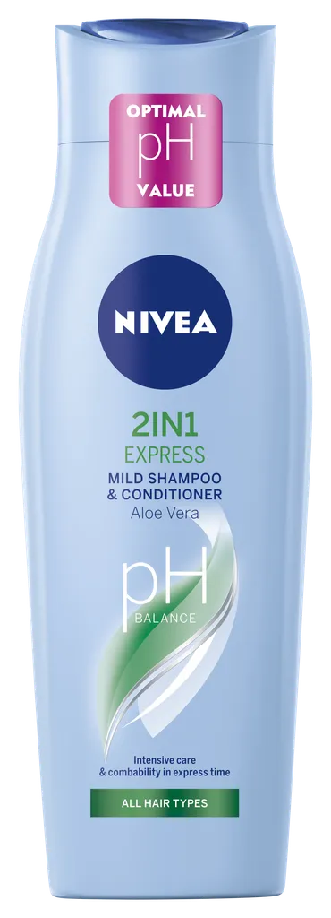Nivea Express, Łagodny szampon z odżywką 2 w 1 z aloesem