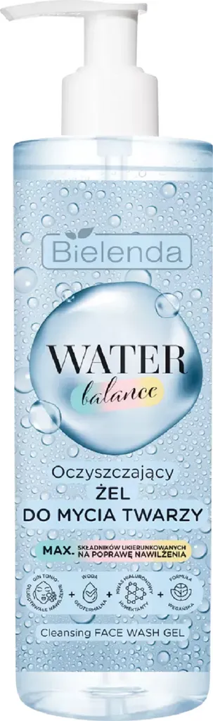 Bielenda Water Balance, Oczyszczający żel do mycia twarzy