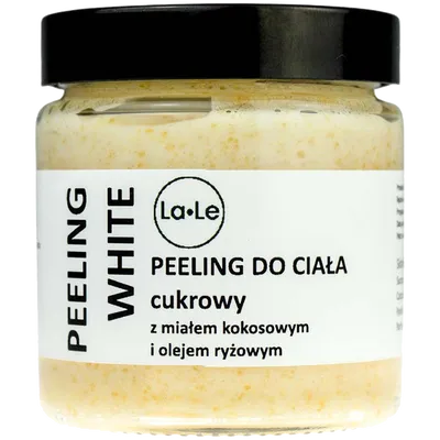 La-Le Cukrowy peeling do ciała z miałem kokosowym i olejem ryżowym `White`