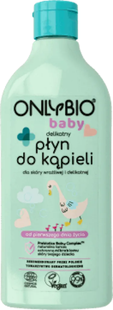 OnlyBio Baby, Delikatny płyn do kąpieli dla skóry wrażliwej i delikatnej