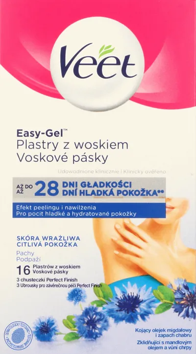 Veet Easy-Gel, Plastry z woskiem do depilacji pach