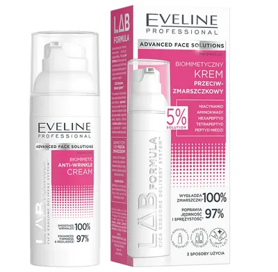 Eveline Cosmetics Advanced Face Solutions, Lab Formula, Biomimetyczny krem przeciwzmarszczkowy