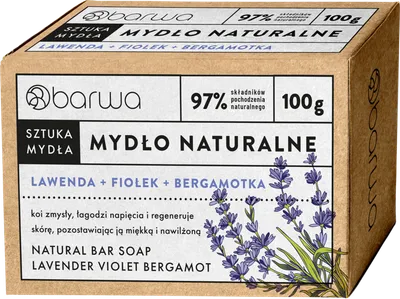 Barwa Sztuka mydła, Lawenda+Fiołek+Bergamotka, Mydło naturalne