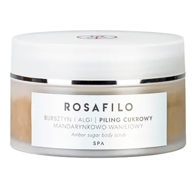 Rosafilo Amber Sugar Body Scrub (Mandarynkowo-waniliowy piling cukrowy `Bursztyn i algi`)