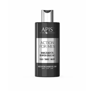 Apis Action For Men Moistruizing Body Wash Gel 3 in 1 (Nawilżający żel do mycia 3w1)