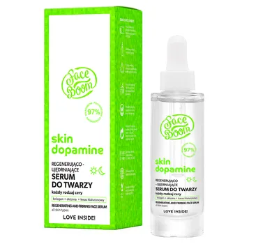 FaceBoom Skin Dopamine, Regenerująco-ujędrniające serum do twarzy `Codzienny pomagier`