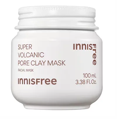 Innisfree Super Volcanic Pore Clay Mask (Maseczka zwężająca pory  z glinką , skałą wulkaniczną i AHA)