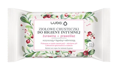 Luba Ziołowe chusteczki do higieny intymnej `Żurawina + prawoślaz`