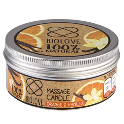 Biolove Orange & Vanilla, Massage Candle (Świeca do masażu Pomarańcza i Wanilia)