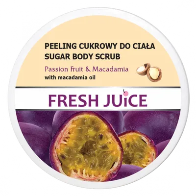 Fresh Juice Sugar Body Scrub Passion Fruit & Macadamia (Peeling cukrowy do ciała `Marakuja & makadamia`)