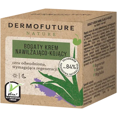 Dermofuture Precision Nature, Bogaty krem nawilżająco-kojący do twarzy