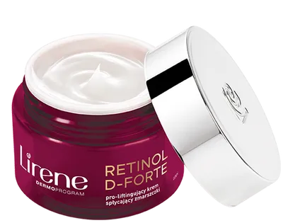 Lirene Dermoprogram Retinol D-Forte, Pro-liftingujący krem na dzień spłycający zmarszczki 50+