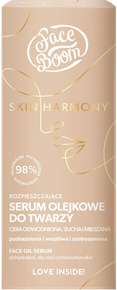 FaceBoom Skin Harmony, Rozpieszczające serum olejkowe do twarzy `Opiekuńczy donżuan`