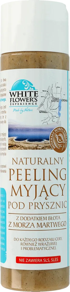 White Flower's Experience Naturalny peeling myjący pod prysznic z dodatkiem błota z Morza Martwego
