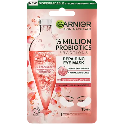 Garnier Skin Naturals, 1/2 Million Probiotics Fractions Repairing Eye Mask (Regenerujące płatki pod oczy)