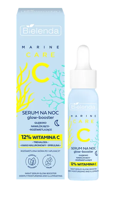 Bielenda Marine Care C, Serum na noc glow-booster głeboko nawilżająco-rozświetlające