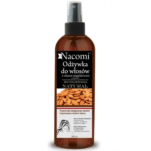 Nacomi Sweet Almond Ol Leave - in Conditioner (Odżywka do włosów bez spłukiwania w sprayu z proteinami ryżu i olejem ze słodkich migdałów) - 2