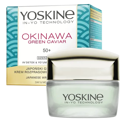 Yoskine Okinawa Green Caviar Japoński Glow-Lifting, Luksusowy krem rozprasowujący zmarszczki 50+