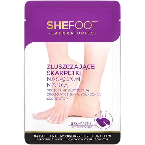 SheFoot Złuszczające skarpetki nasączone maską