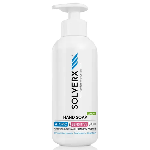 Solverx Atopic & Sensitive skin, Mydło do rąk dla osób z wrażliwą skórą (świeży zapach limonki)