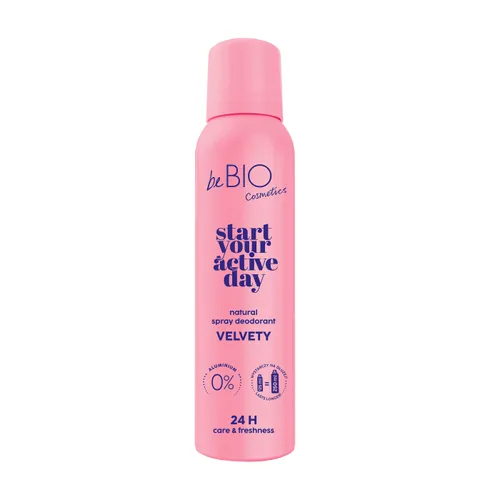 beBIO Start Your Active Day, Velvety, Natural Spray Deodorant (Naturalny dezodorant w sprayu)