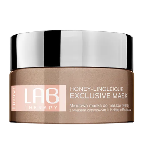 Lirene Dermoprogram Lab Therapy, Odżywienie Honey-Linoleique Exclusive Mask, Miodowa maska do masażu twarzy na dzień i na noc z kwasem cytrynowym i Linoleique