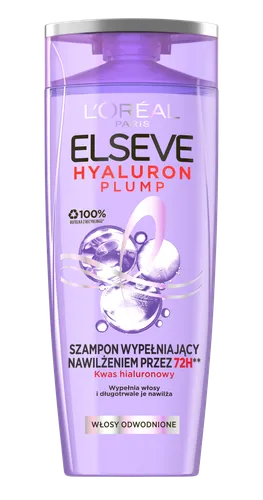 L'Oreal Paris Elseve, Hyaluron Plump, Szampon wypełniający nawilżeniem