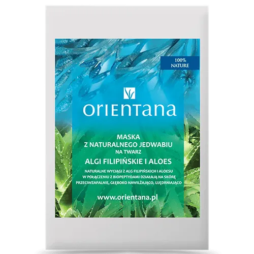 Orientana Maska z jedwabnej tkaniny na twarz `Algi filipińskie i aloes` do cery tłustej - 3