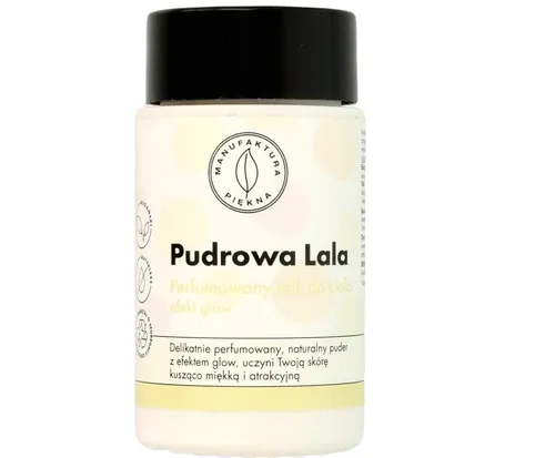 Manufaktura Piękna Pudrowa lala, Perfumowany talk do ciała z efektem glow