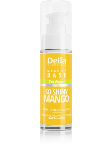 Delia Make Up Base So Shiny Mango (Wegańska baza rozjaśniająco-witalizująca z masłem mango)
