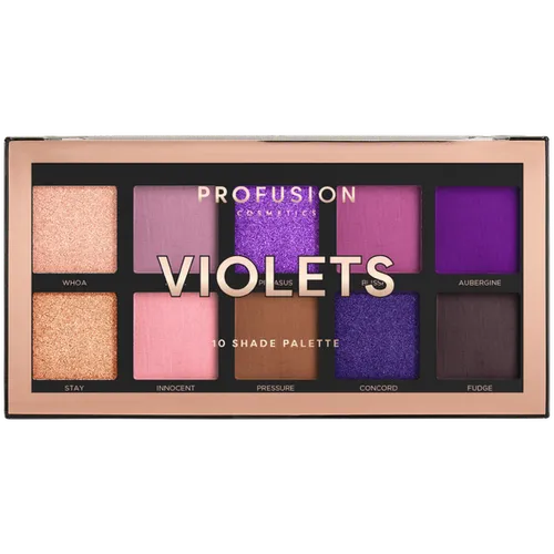 Profusion Mini Artistry Violets 10 Shade Palette (Paleta cieni do powiek)