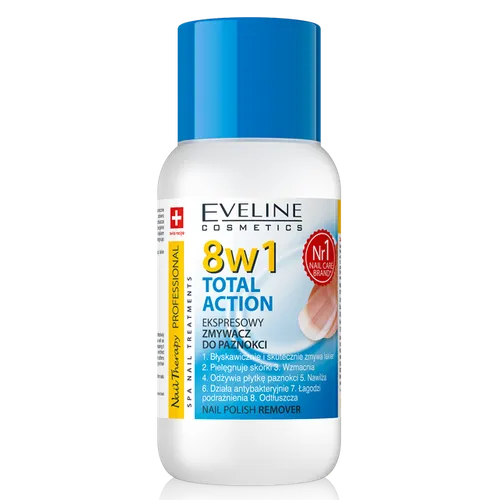 Eveline Cosmetics Total Action, Ekspresowy zmywacz do paznokci 8 w 1