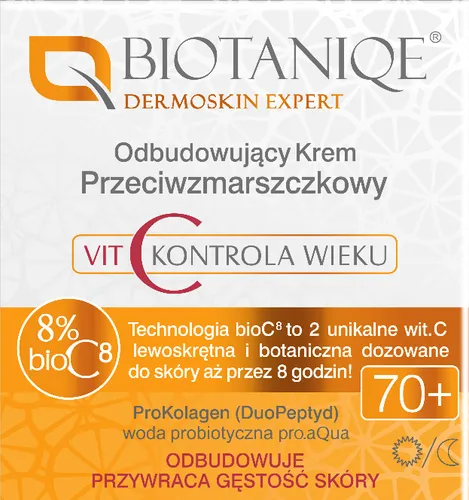 Biotaniqe Vit C Kontrola Wieku, Odbudowujący krem przeciwzmarszczkowy na dzień i na noc 70+ - 1