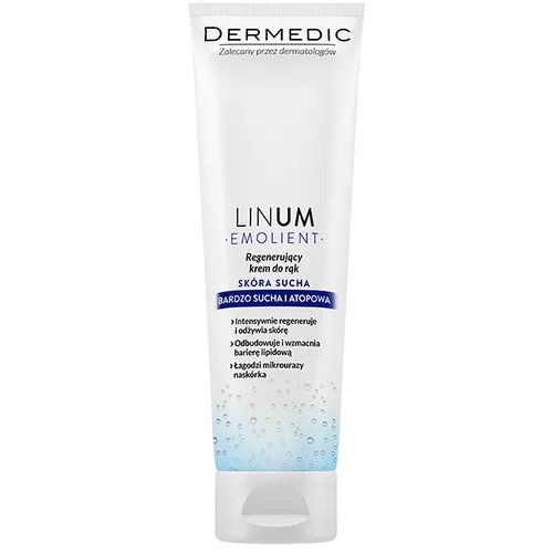 Dermedic Emolient Linum, Regenerujący krem do rąk - 2