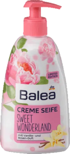 Balea Sweet Wonderland, Creme Seife (Kremowe mydło w płynie o słodkim zapchu wanilii i róży)
