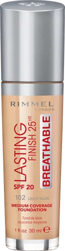 Rimmel Lasting Finish 25HR Breathable, Medium Coverage Foundation (Podkład do twarzy) - 1