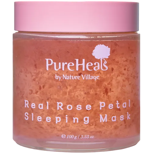 Pure Heals Real Rose Petal Sleeping Mask (Nawilżająca maska do twarzy na noc `Płatki róży`)