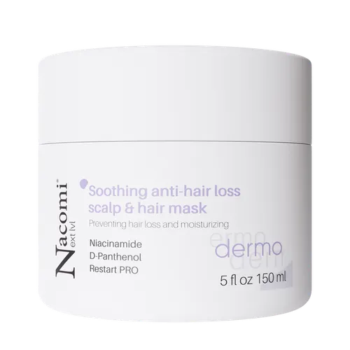Nacomi Next Lvl Dermo, Soothing Anti-Hair Loss Scalp & Hair Mask (Kojąca maska do włosów i skóry głowy)