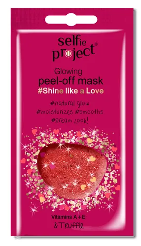 Selfie Project Shine Like a Love, Rozświetlająca maseczka peel-off