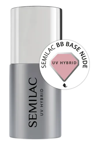 Semilac BB Base Nude (Upiększająca baza kauczukowa) - 2