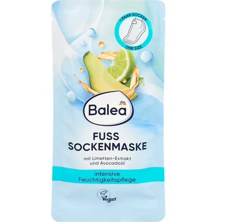Balea Foot Mask with Lime Extract & Avocado Oil (Maska do stóp z ekstraktem z limonki i olejem z awokado)