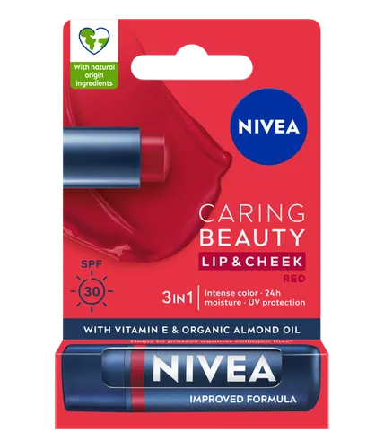 Nivea Caring Beauty, 3in1 Lip & Cheek SPF 30 (Pielęgnująca pomadka 3w1 do ust i policzków SPF 30) - 4