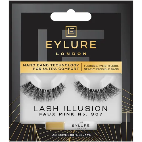 Eylure Lash Illusion, Faux Mink No. 307 (Sztuczne rzęsy z klejem)