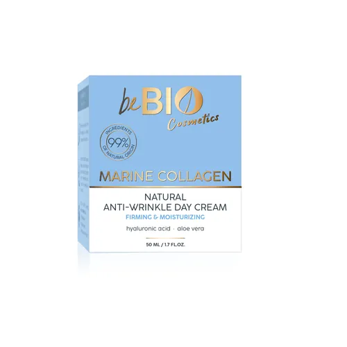 beBIO Marine Collagen, Naturalny krem przeciwzmarszczkowy do twarzy na dzień