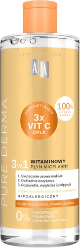 AA Pure Derma, 3w1 Witaminowy płyn micelarny