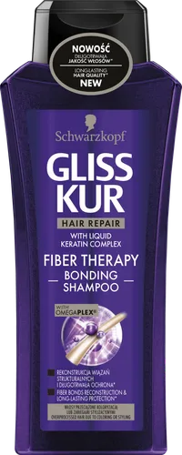 Schwarzkopf Gliss Fiber Therapy, Szampon do włosów przeciążonych koloryzacją lub zabiegami stylizacyjnymi