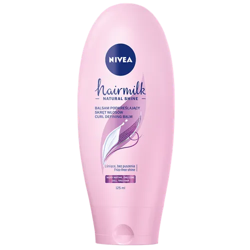 Nivea HairMilk Natural Shine, Balsam podkreślający skręt włosów do włosów matowych i zmęczonych