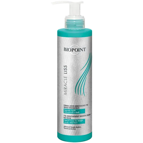 Biopoint Miracle Liss, Crema Liscio Miracoloso 72h (Wygładzający krem termoochronny do włosów)