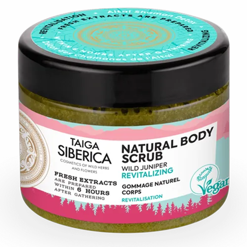 Natura Siberica Taiga Siberica, Natural Body Scrub with Juniper (Wegański regenerujący peeling do ciała `Ałtajski detox`)